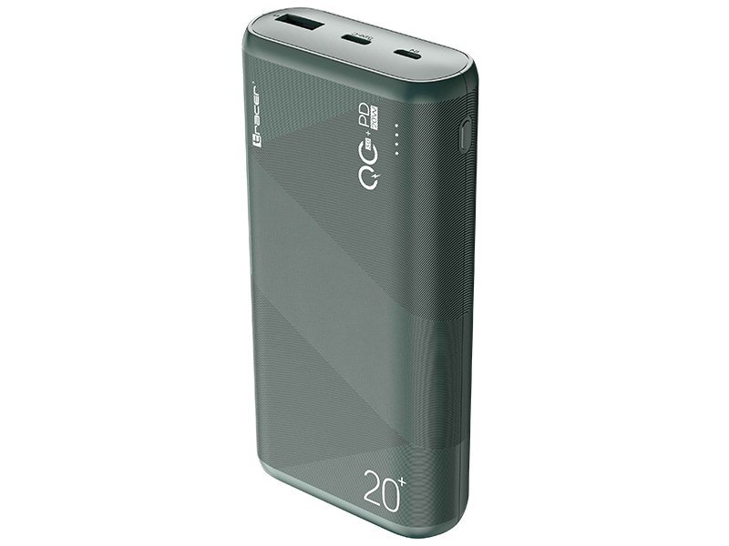 Power bank TRACER KORI 20000mAh QC3.0-PD20W GR green