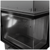 Kominek powietrzny  FLOKI prawy 8 kW Ø 160 w zabudowie modułowej ZIMBABWE NERO