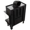 Kominek powietrzny stalowy FLOKI M prawy 10 kW Ø 200