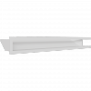 Kratka kominkowa LUFT narożny lewy biały 80x40x9