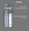 EASINOX Ø150mm - wkład kominowy okrągły/odprowadzenie dymu istniejącym kominem