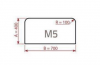 M5 70x40, podstawa szklana pod piec wolnostojący