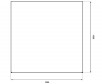 Blacha pod piec 100x100cm czarny mat