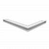 KRATKA kominkowa LUFT SF narożny lewy biały 76,6x54,7x6