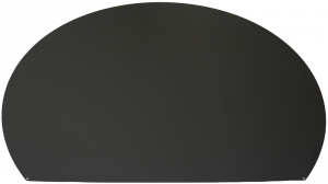 Blacha pod piec 120x100cm okrągła czarny mat