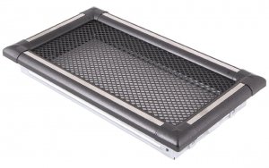 Kratka kominkowa wentylacyjna EXCLUSIVE 16x32cm grafit / inox