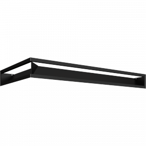 Kratka kominkowa LUFT SF narożny prawy czarny 40x80x9