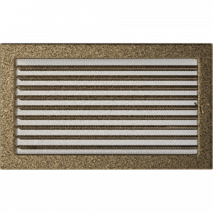 KRATKA kominkowa 22x37 czarno-złota z żaluzją