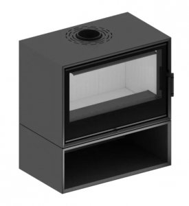 Piec wolnostojący HITZE CF 800-20 ze schowkiem na drewno