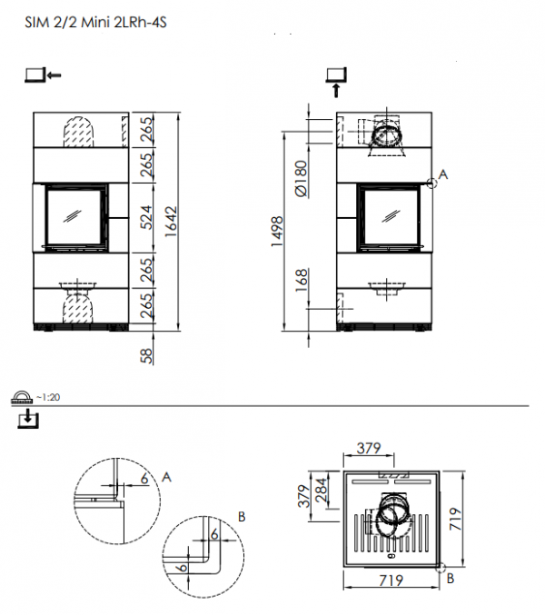 Kominek modułowy SIM MINI 2LRh