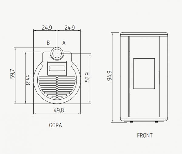 Piecyk na pellet Sound UP 5 kW - Cadel