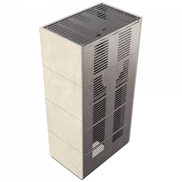 Kominek powietrzny modułowy FLOKI BOX 8 kW Ø 160 zabudowa ze spieku