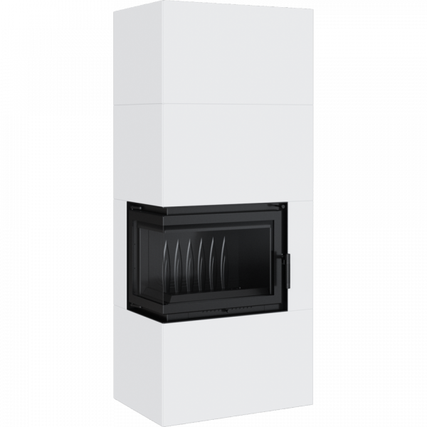 KOMINEK POWIETRZNY SIMPLE BOX lewy 8 kW Ø 200 BIANCO