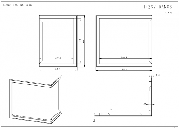 ROMOTOP Ramka HR2SV 4S