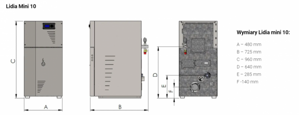 Kocioł na pellet Lidia Compact mini 10/15/25 kW
