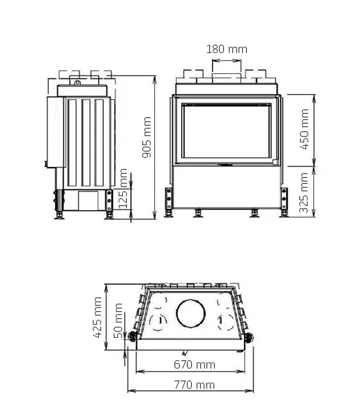 Wkład kominkowy KOBOK EKO 670/450
