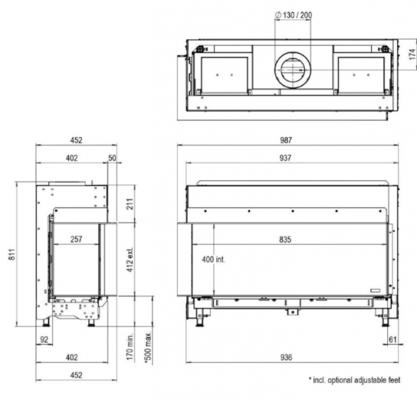 KOMINEK GAZOWY MatriX 800/400 II