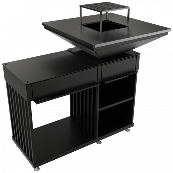 Palenisko ogrodowe QUADRUM z grillem horizontal