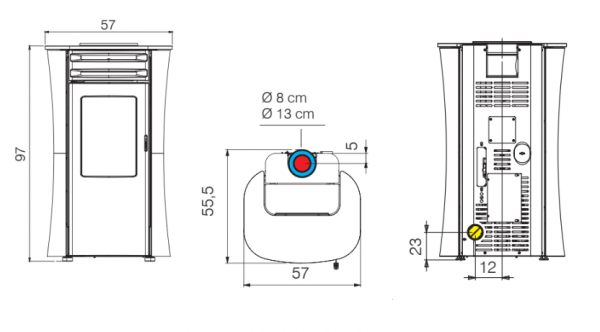 Piec na pellet Edilkamin DANIA Air Tight C