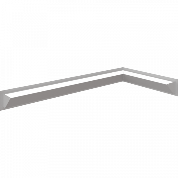 Kratka kominkowa LUFT SF narożny prawy biały 40x80x9
