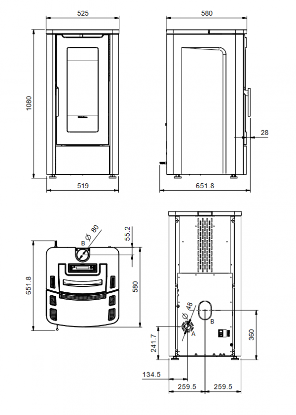 Piec na pellet La Nordica Extraflame TEOREMA