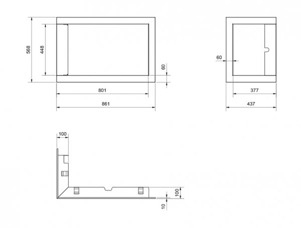Ramka stalowa (blenda) do ZIBI ECO lewy