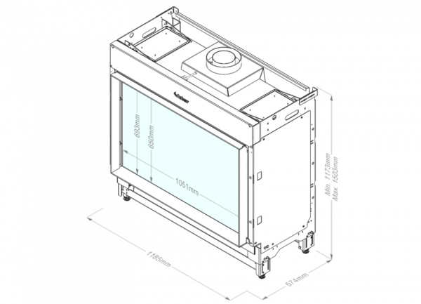 KOMINEK GAZOWY MatriX 1050/650 I
