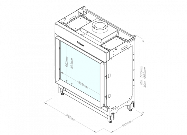 KOMINEK GAZOWY MatriX 800/650 I