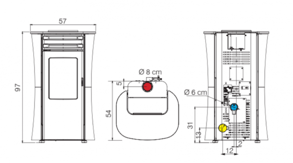 Piec na pellet Edilkamin DANIA Air Tight 