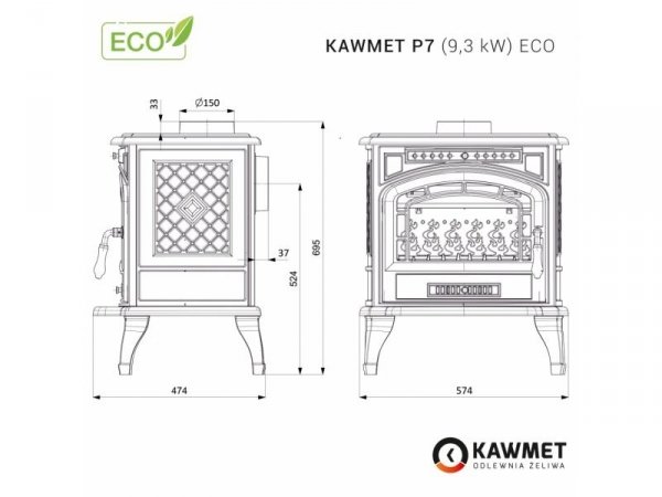 KAWMET Piec P7 9,3 kW ECO
