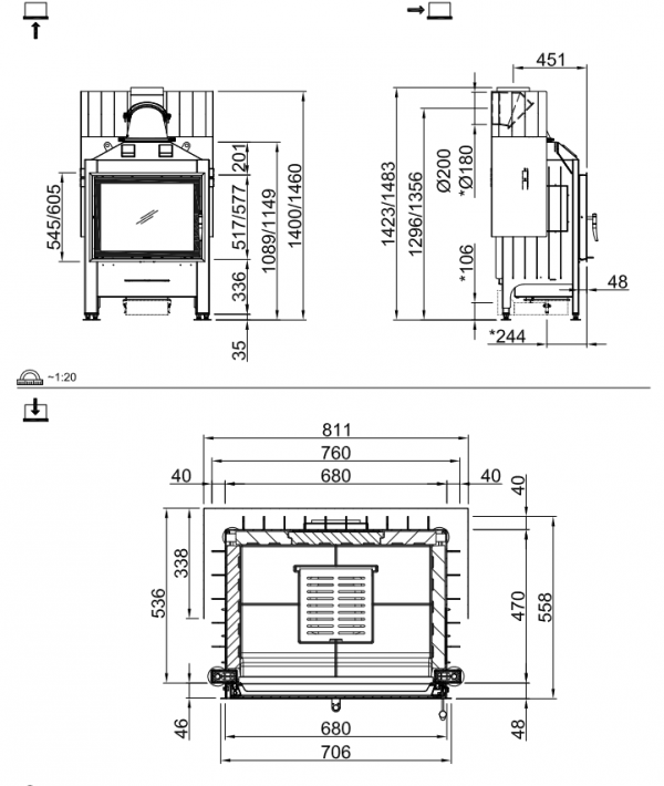 Wkład kominkowy SPARTHERM VARIA 1V