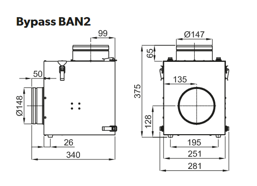 Bypass BAN2 z filtrem metalowym do AN2