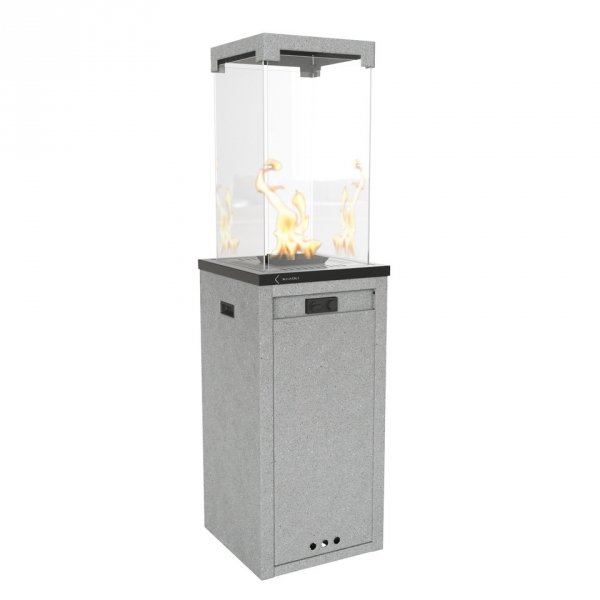 OGRZEWACZ GAZOWY OGRODOWY NA TARAS PATIO LIGHT BIAŁY/CZARNY + POKROWIEC GRATIS