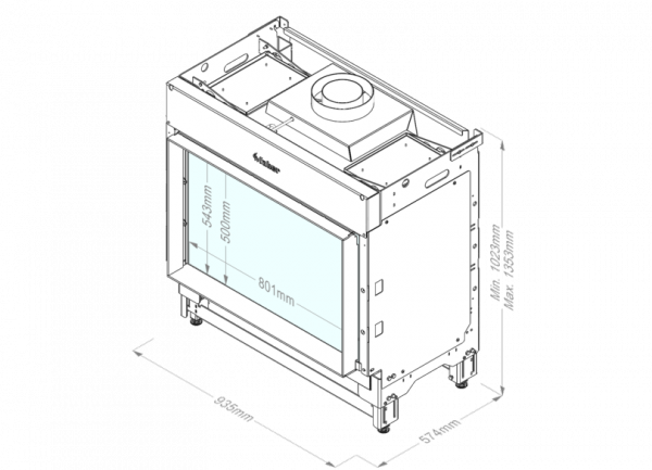 KOMINEK GAZOWY MatriX 800/500 I