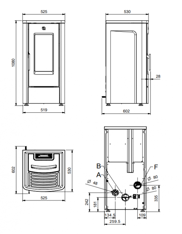 Piec na pellet La Nordica Extraflame DAHIANA PLUS VFS