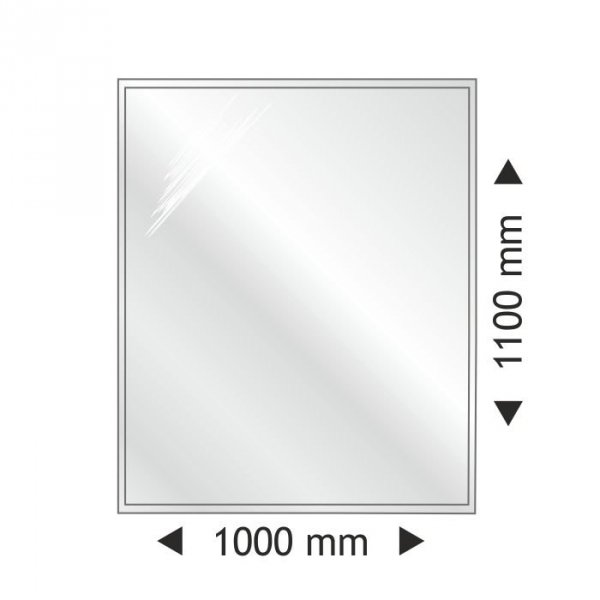 Podstawa szklana pod piec wolnostojący prostokątna 1000x1100x6mm