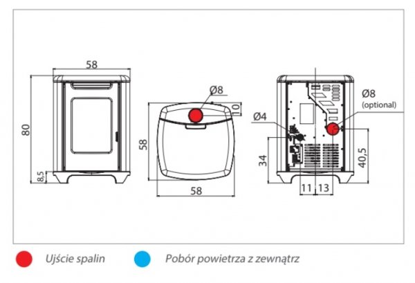 Piec na pellet Edilkamin SENSE 8
