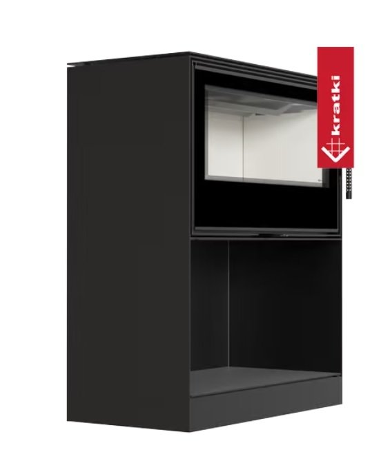 Piec stalowy KARI 95 fi 180 14 kW kominek w zabudowie wnęka na drewno