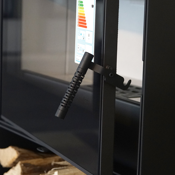 Piec stalowy KARI 95 fi 180 14 kW kominek w zabudowie