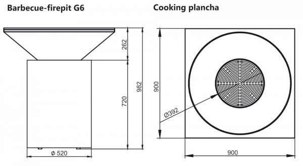 Palenisko-grill ogrodowy Artiss G6 corten