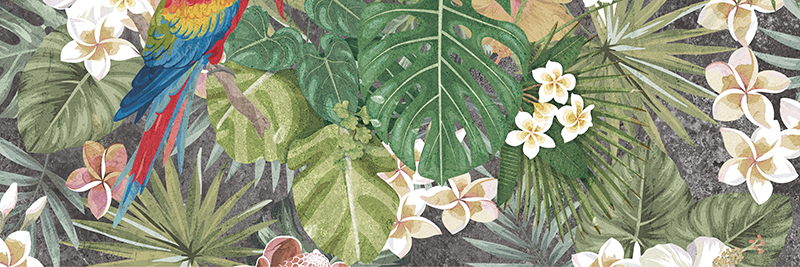 CERAMIKA BIANCA jungle decor 5 300x900 mm Opak. 4 g1 szt