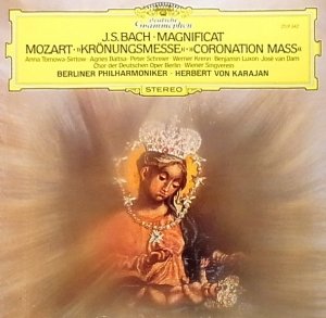 Johann Sebastian Bach, Wolfgang Amadeus Mozart, Berliner Philharmoniker, Herbert von Karajan - J.S Bach: Magnificat / Mozart: Krönungsmesse - Coronation Mass (LP)