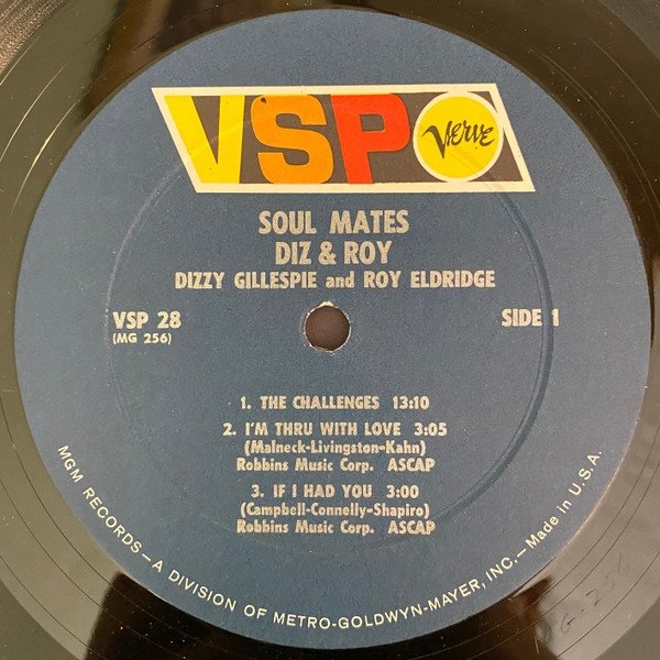 Dizzy Gillespie And Roy Eldridge - Soul Mates (LP)