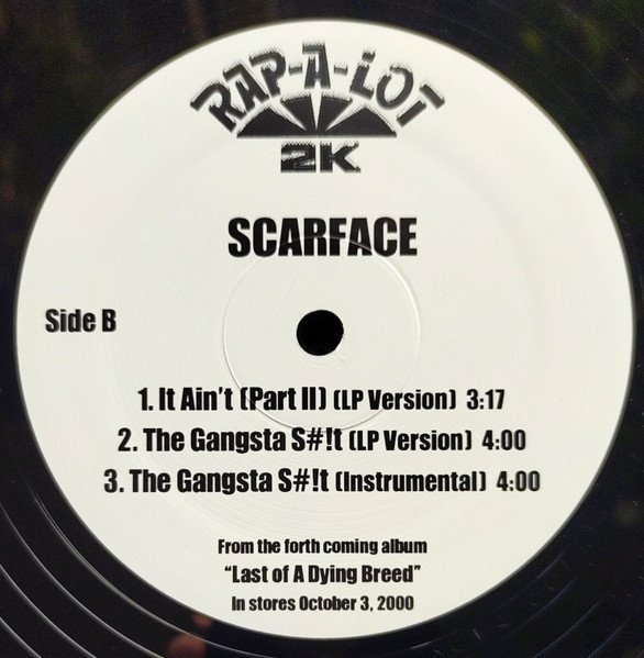 Scarface - It Ain't (Part II) (12'')