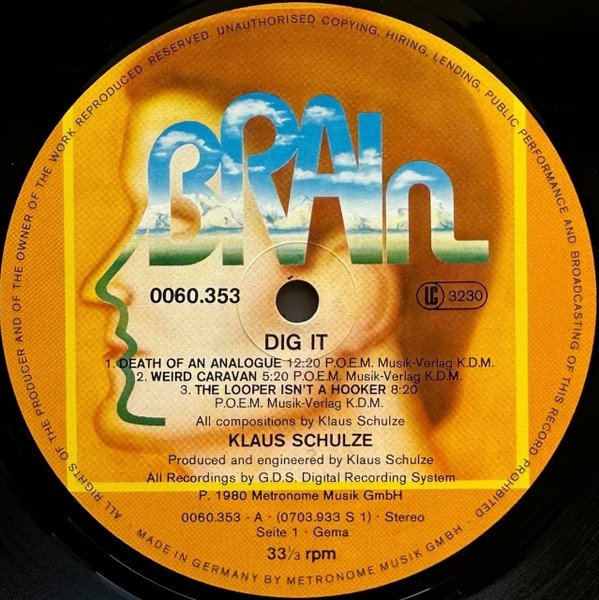 Klaus Schulze - Dig It (LP)