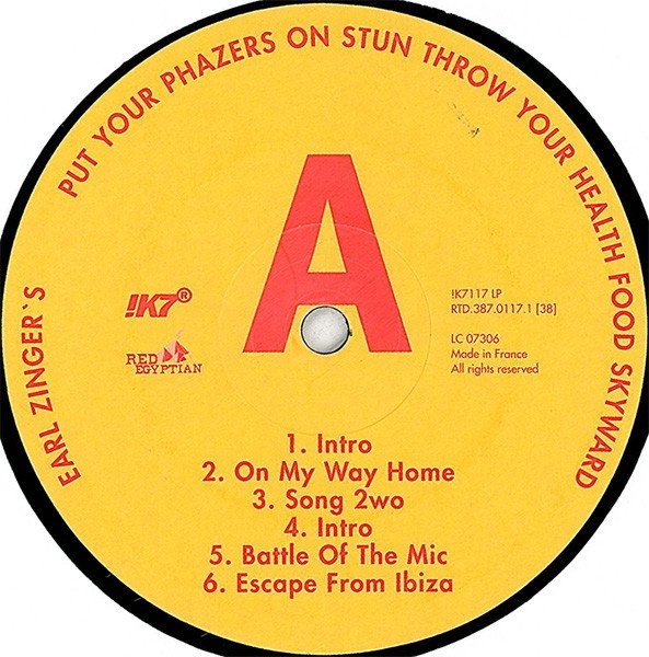 Earl Zinger - Earl Zinger's Put Your Phazers On Stun Throw Your Health Food Skyward (2LP)