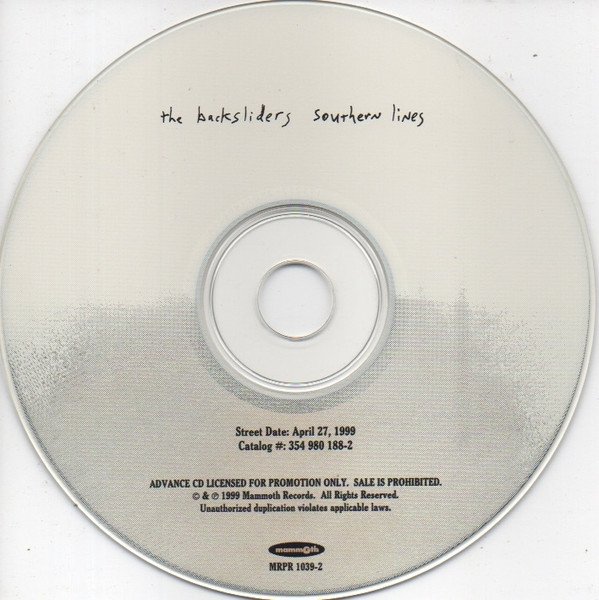The Backsliders - Southern Lines (CD)