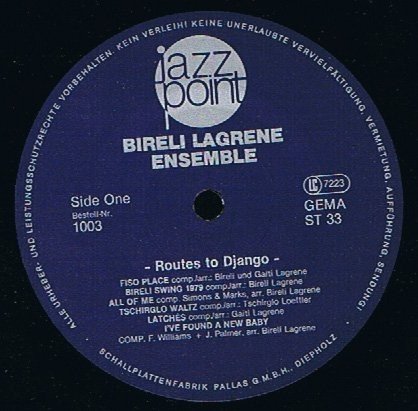 Bireli Lagrene Ensemble - Routes To Django (Live At The »Krokodil«) (LP)