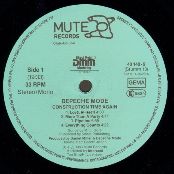 Depeche Mode - Construction Time Again (LP)