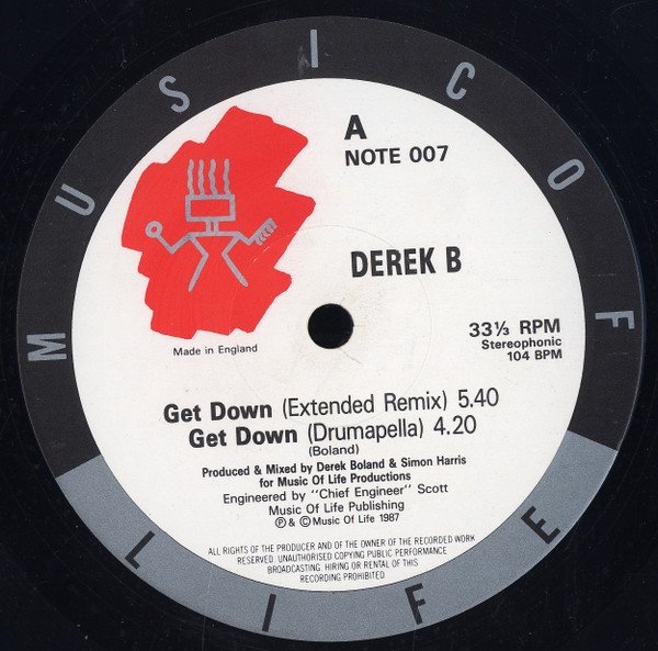 Derek B - Get Down (12'')